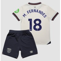 Stroje piłkarskie West Ham United Mateus Fernandes #18 Koszulka Wyjazdowej dla dzieci 2025-26 Krótki Rękaw (+ szorty)